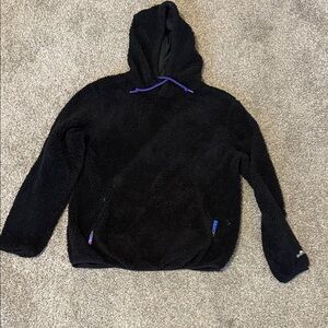 Chubbies Black Fleece Hoodie with Purple Accents